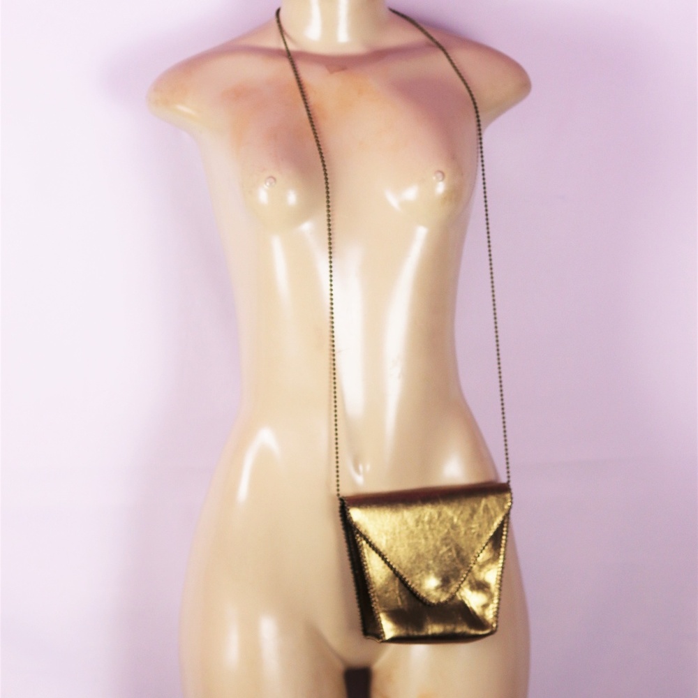 LEATHEROCK NINA ARJANI GOLD LEATHER CROSSBODY